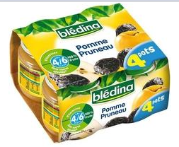 Petits pots pour bébé pommes pruneaux BLEDINA - 2,57 € (4,94€/kg)